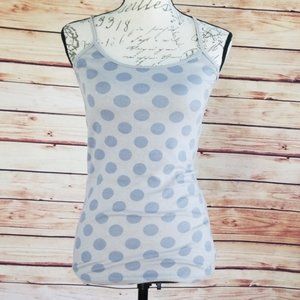 NWOT AMERICAN EAGLE Blue Polka Dot Racer Back Tank